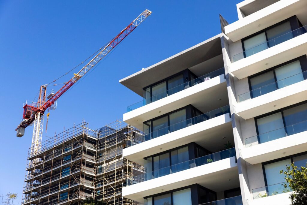 modern construction site building commercial residential