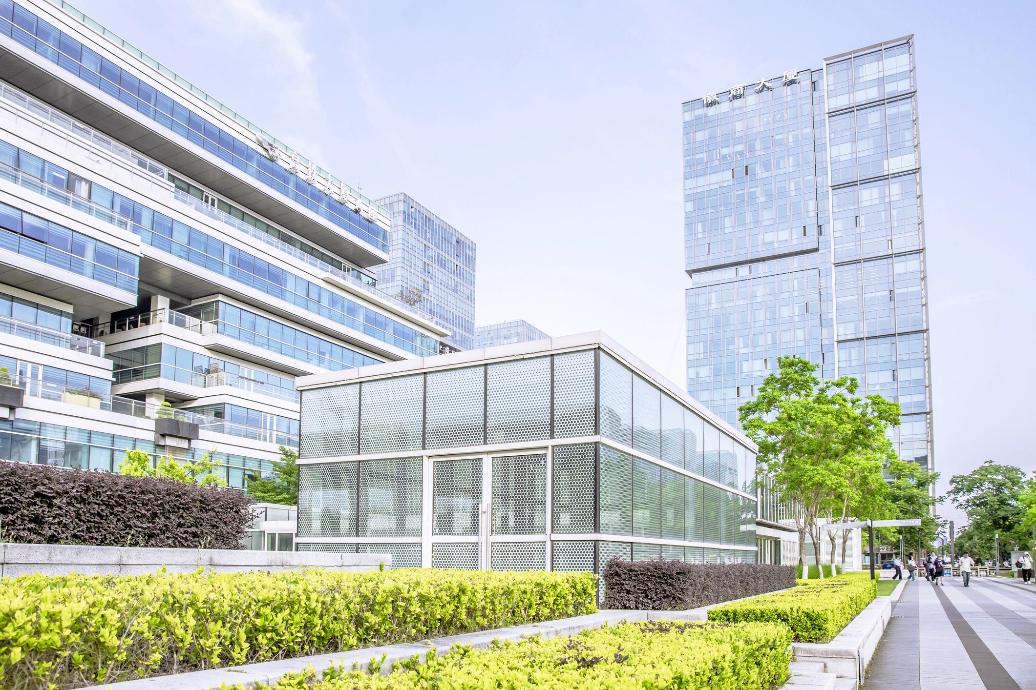 finished commercial building exterior modern