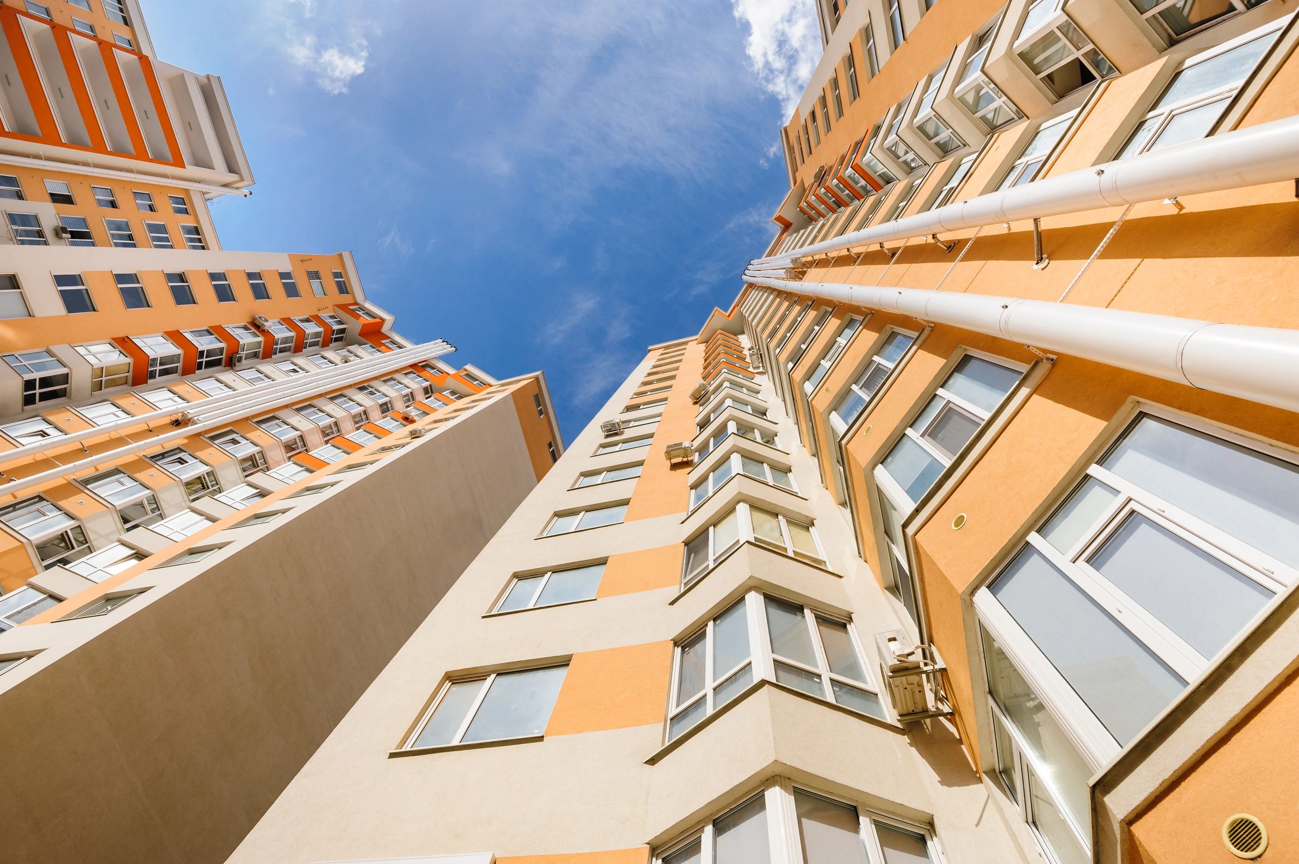 condo building exterior wide view